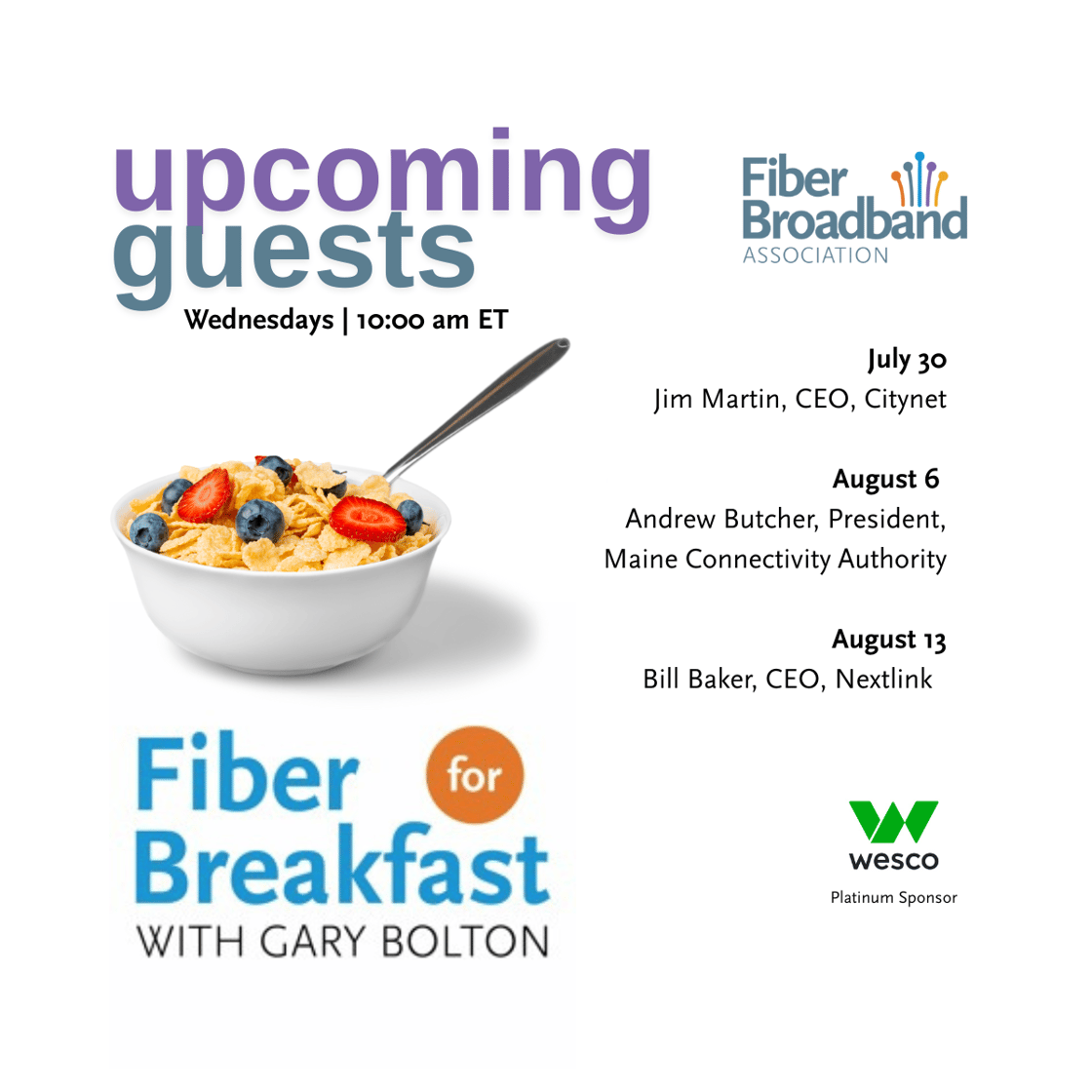 Upcoming FFB Guests 724